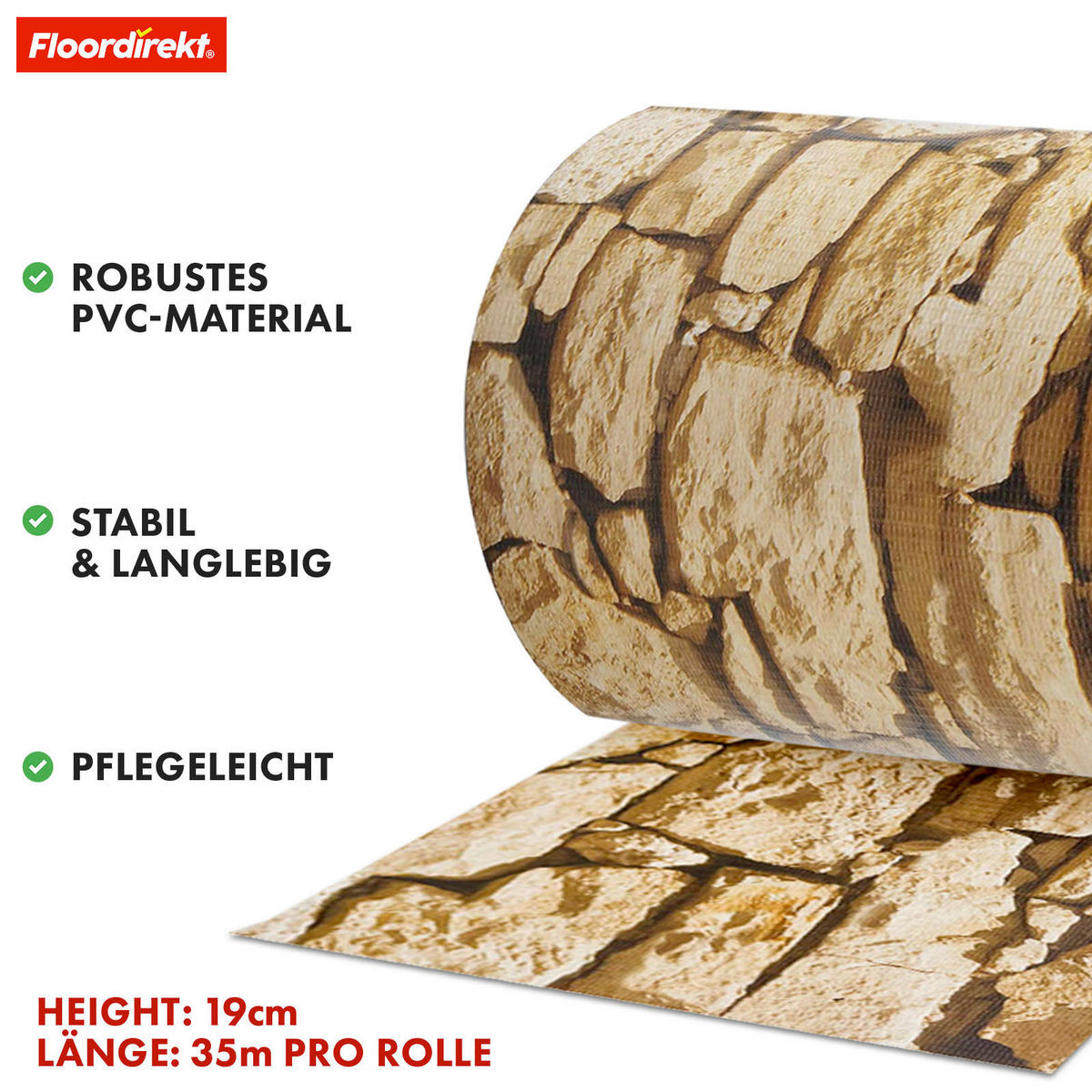 SICHTSCHUTZ - Beigebraun, Basics, Kunststoff (19/3500cm) - Floordirekt