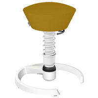 BÜROHOCKER recycel-Polyester Gelb, Weiß  - Gelb/Weiß, Basics, Textil/Metall (55/45,66/55cm) - Aeris