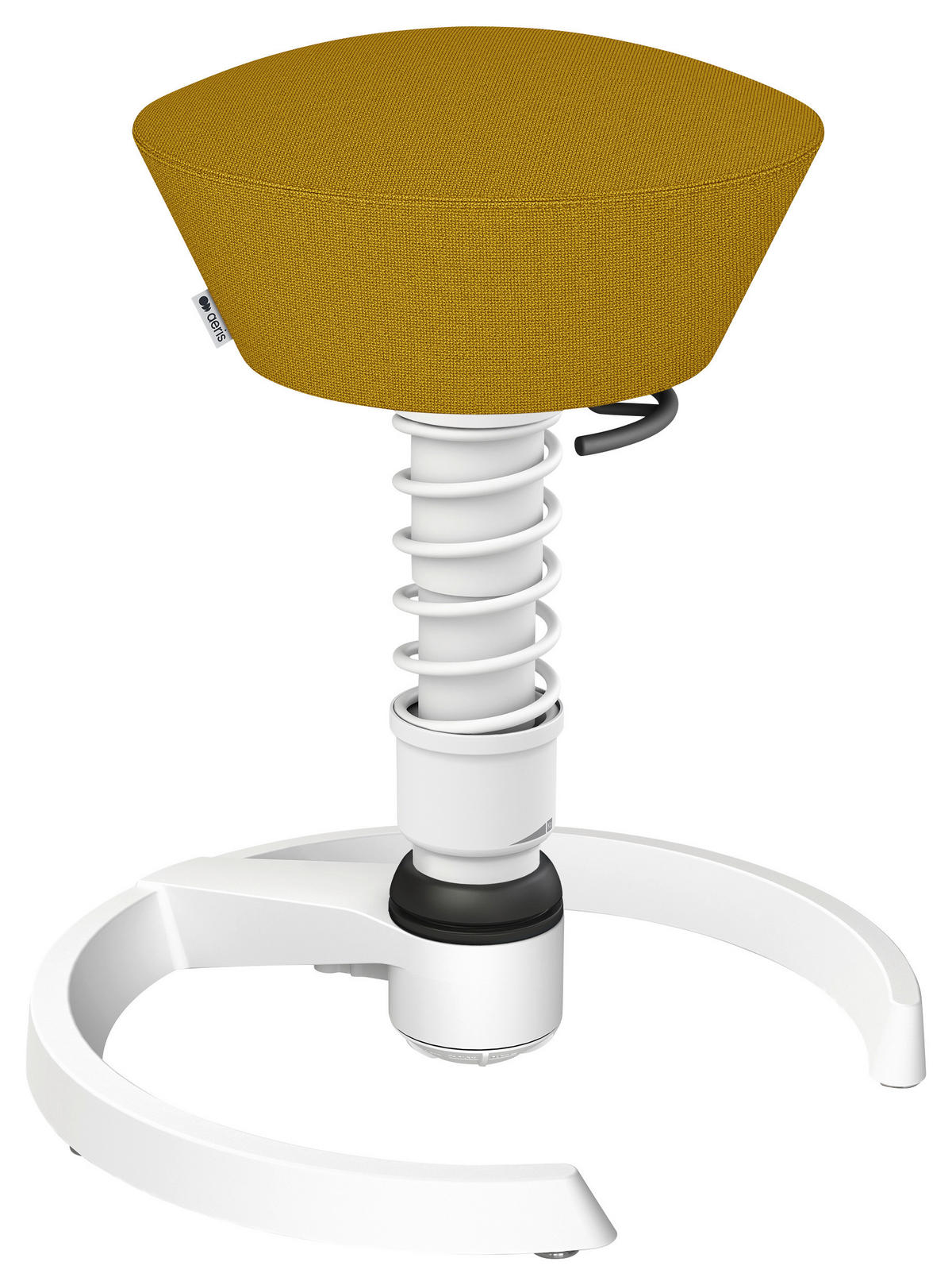 BÜROHOCKER recycel-Polyester Gelb, Weiß  - Gelb/Weiß, Basics, Textil/Metall (55/45,66/55cm) - Aeris