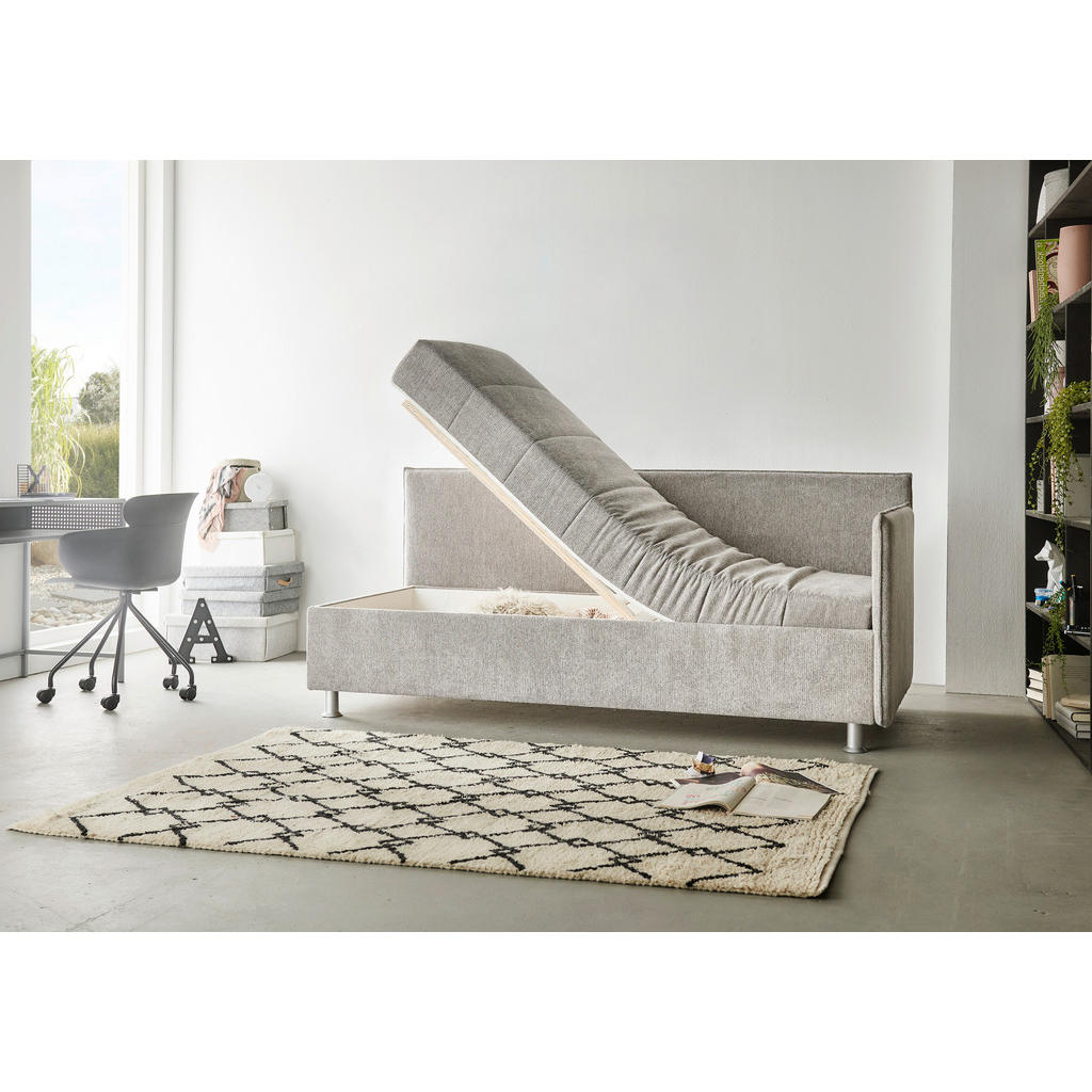 Thumbnail - Beldomo - Sleep Polsterliege, Graubraun, Textil, H3, Höhe ca. 21 cm, 120x200 cm, Goldenes M, Made in EU, Härtegradauswah...