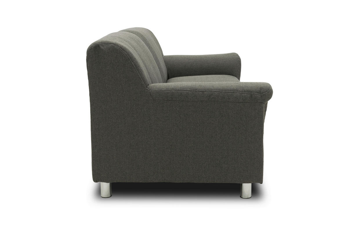 3-SITZER-SOFA in Webstoff Schlammfarben  - Chromfarben/Schlammfarben, KONVENTIONELL, Textil/Metall (190/72/80cm) - MID.YOU