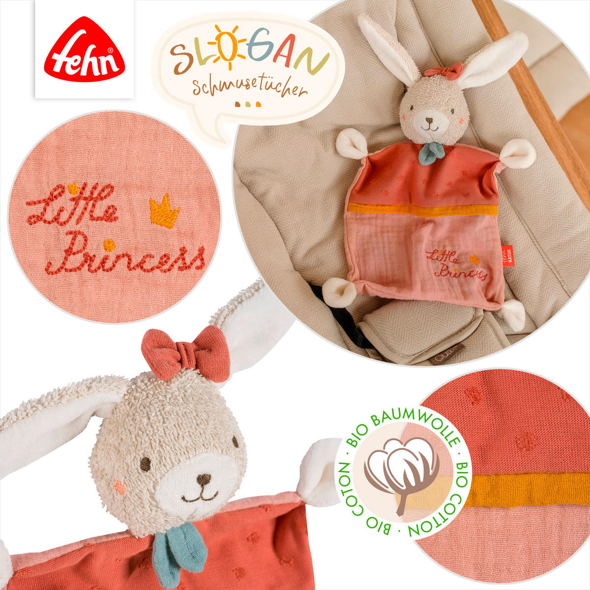 SCHMUSETUCH - Altrosa, Basics, Textil (31/21/5,3cm) - Fehn