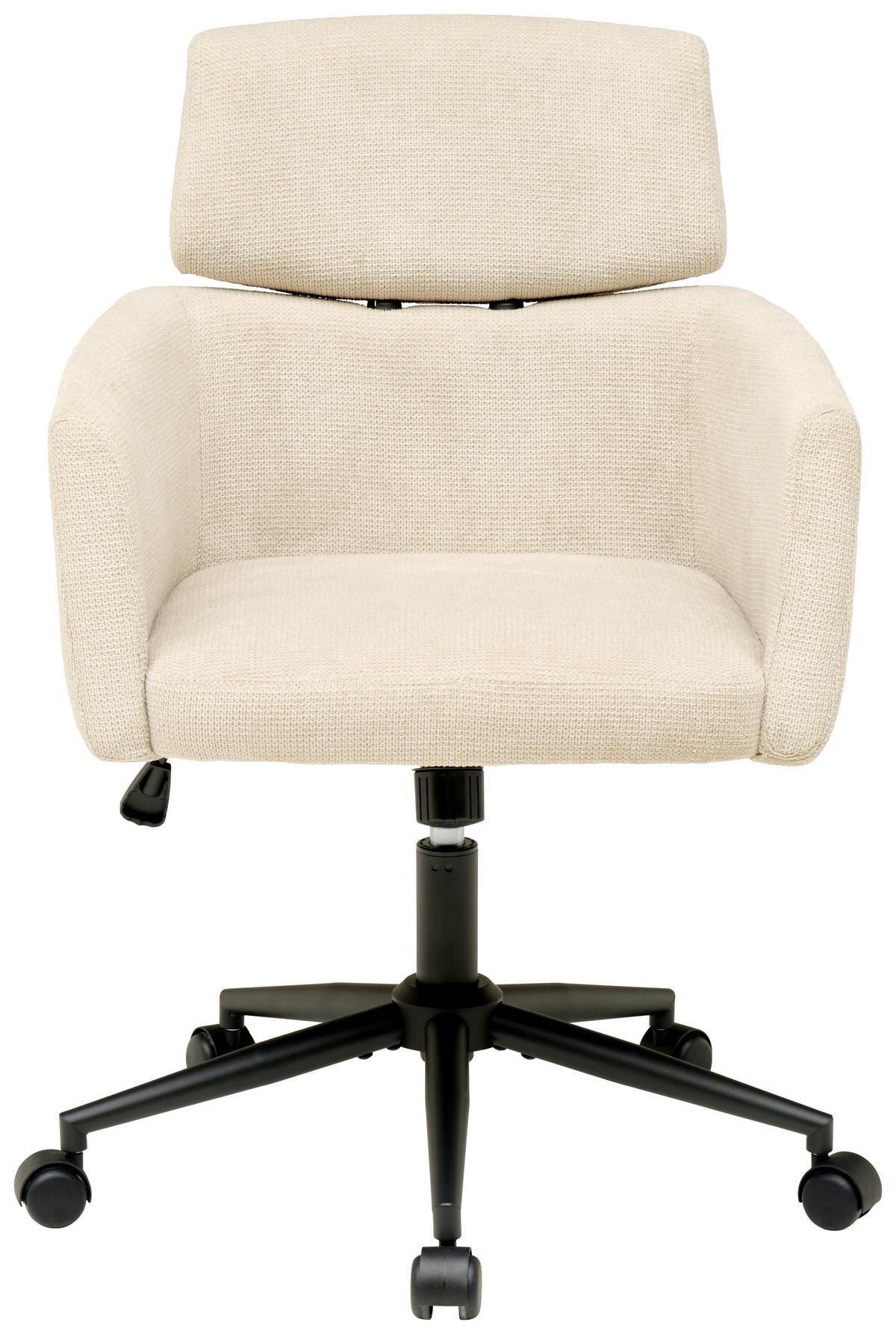 OTOČNÁ ŽIDLE, mikrovlákno,  - černá/béžová, Moderní, kov/dřevo (62/92/100/63cm) - MID.YOU