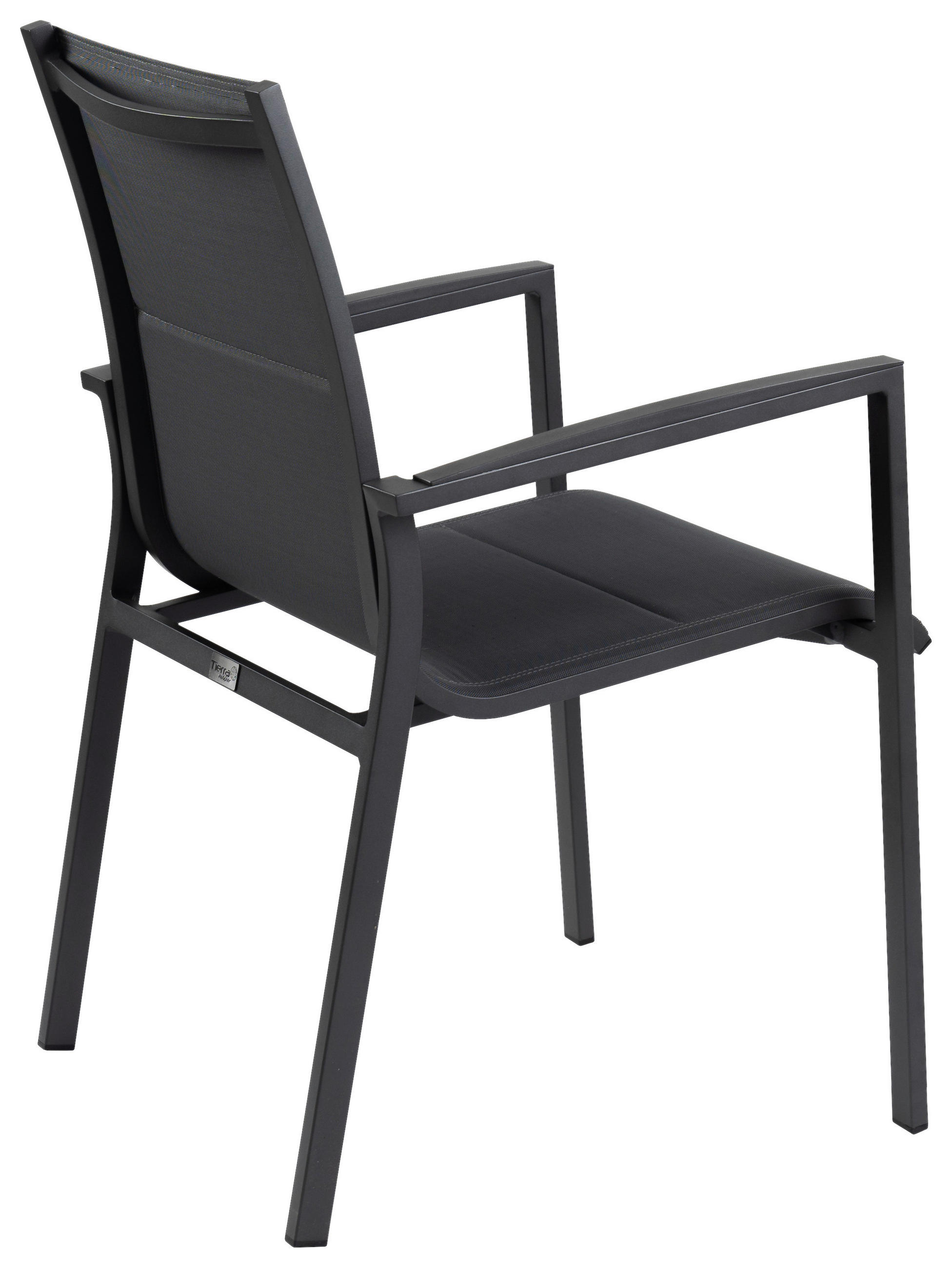 STAPELSTUHL in Metall, Textil Anthrazit  - Anthrazit/Schwarz, Basics, Textil/Metall (72/89/60cm) - Tierra Outdoor