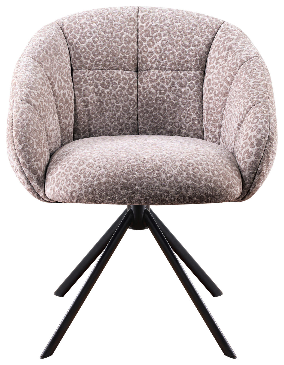 ARMLEHNSTUHL  Sitzfläche 360° drehbar Webstoff  - Beige/Hellgrau, Design, Textil/Metall (64/84/65cm) - Novel