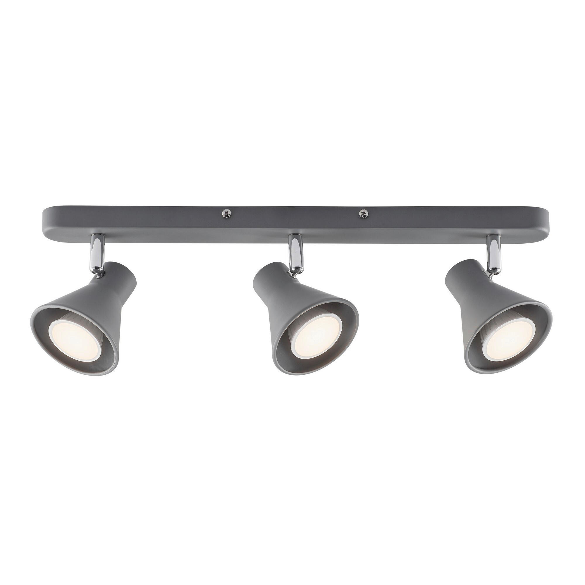 DECKENSPOTS Eik 15/8.5/45 cm  - Grau, Design, Metall (15/8.5/45cm) - Nordlux