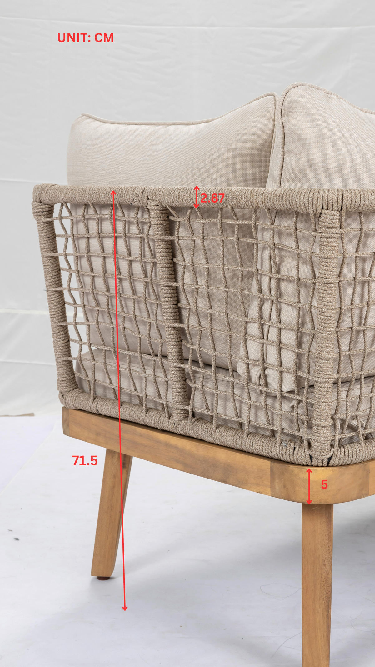 LOUNGEGARNITUR 3-teilig  165/196 cm  Akazie massiv Stahl  - Taupe/Beige, KONVENTIONELL, Holz/Textil (165/196cm) - Ambia Garden