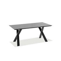 GARTENTISCH Kunststoff Anthrazit, Grau rechteckig  - Anthrazit/Grau, Design, Kunststoff/Metall (160/95/76cm)