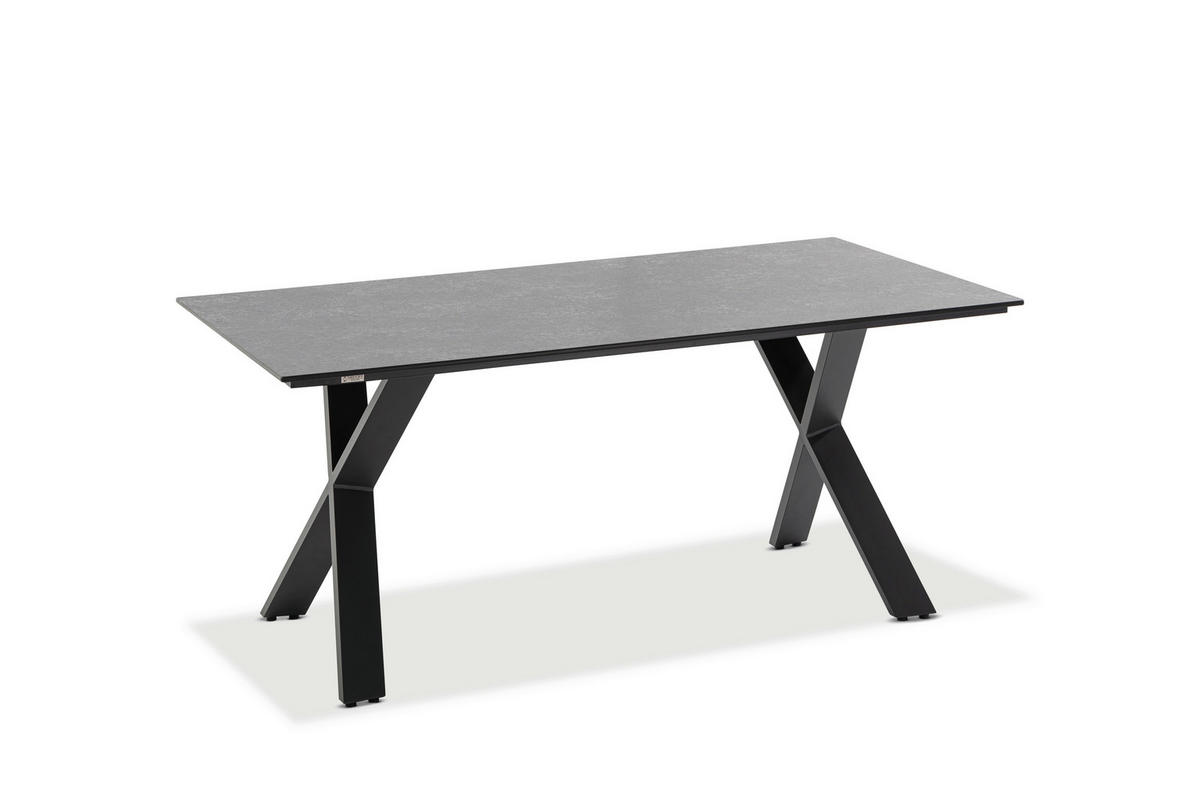 GARTENTISCH Kunststoff Anthrazit, Grau rechteckig  - Anthrazit/Grau, Design, Kunststoff/Metall (160/95/76cm)