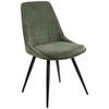STUHL  in Eisen Cord Holz, Metall, Textil  - Schwarz/Grün, MODERN, Holz/Textil (49/88/59cm) - MID.YOU