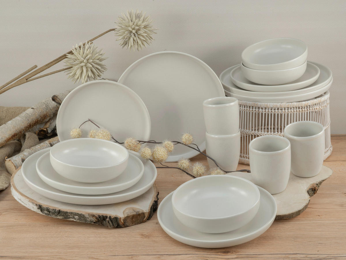 KOMBISERVICE 16-teilig  - Weiss, Basics, Keramik - Creatable