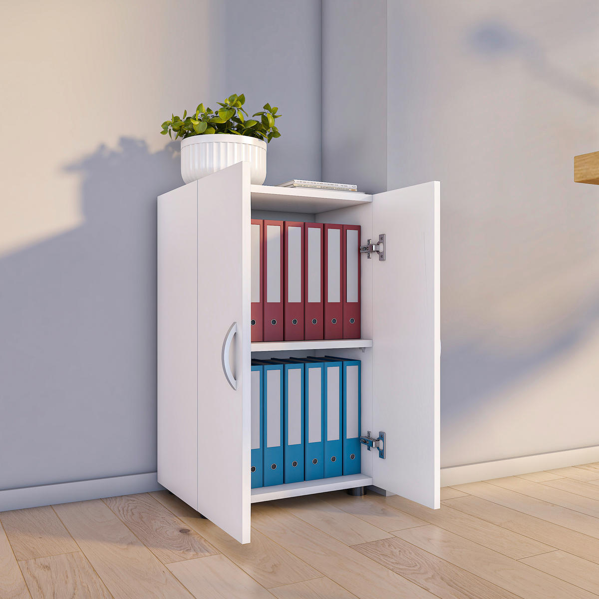 AKTENSCHRANK 49/74/34 cm  - Weiss, Modern, Holzwerkstoff (49/74/34cm) - MID.YOU