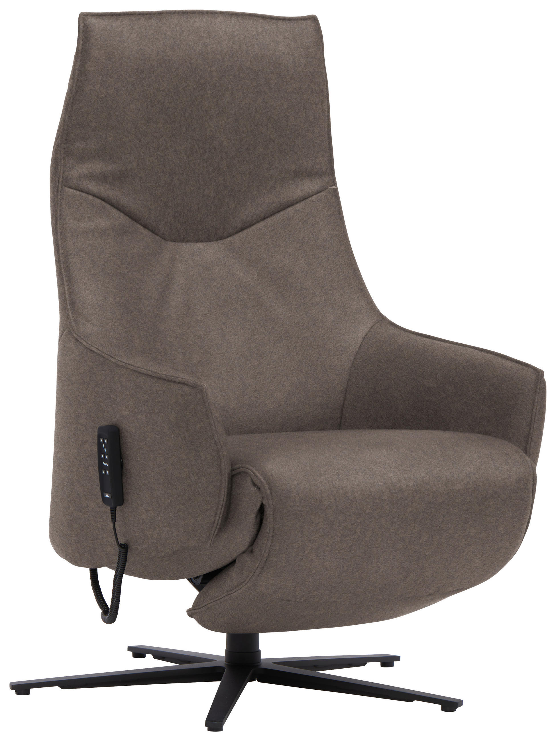 RELAXSESSEL in Leder Grau  - Anthrazit/Grau, Design, Leder/Metall (70/85/112cm) - Himolla Komfortklass