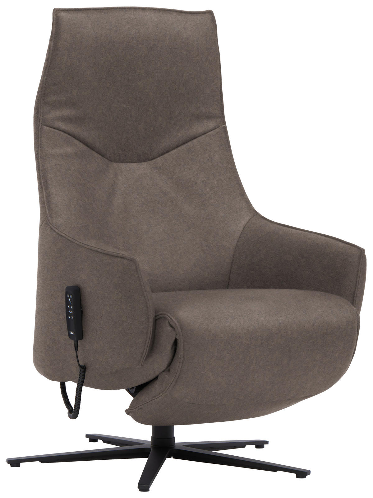 RELAXSESSEL in Leder Grau  - Anthrazit/Grau, Design, Leder/Metall (70/85/112cm) - Himolla Komfortklass