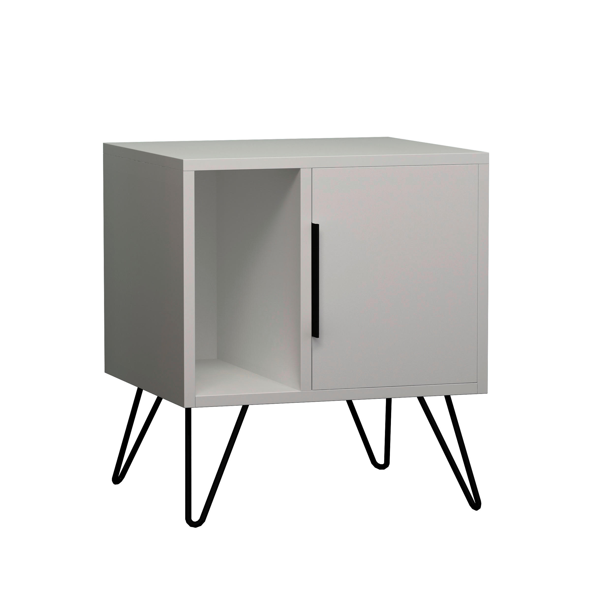 Livetastic Nachtschrank Weiß 50x60x42 cm