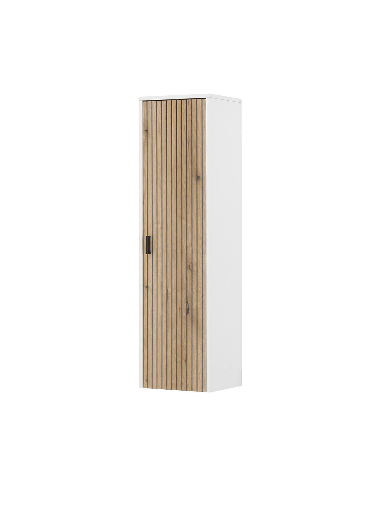 HÄNGEELEMENT Eichefarben, Weiß  - Eichefarben/Schwarz, Design, Holzwerkstoff/Metall (33/120/30cm) - MID.YOU