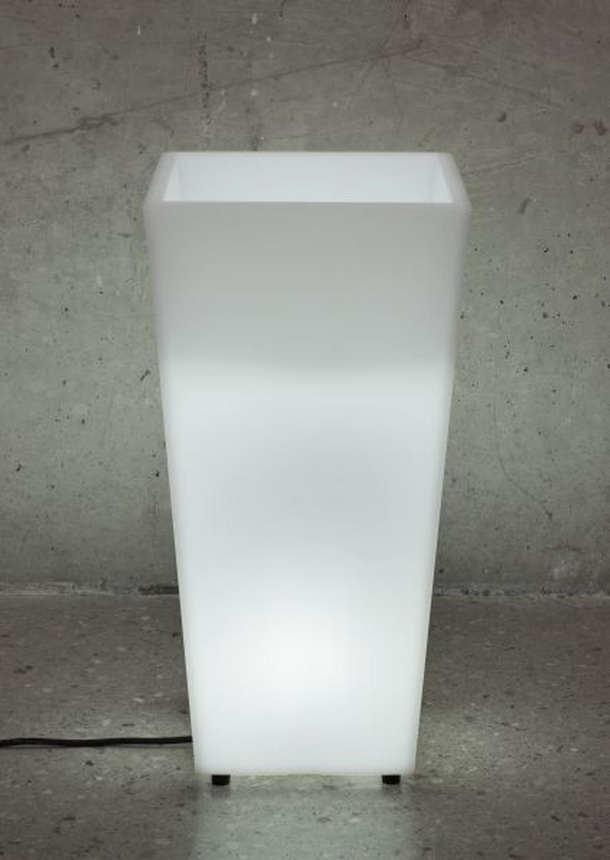 LED PFLANZGEFÄß MELISA 40 - Weiß, Basics, Kunststoff (40/90/40cm)