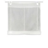 RAFFROLLO  halbtransparent  45/130 cm    - Weiß, Basics, Textil (45/130cm)