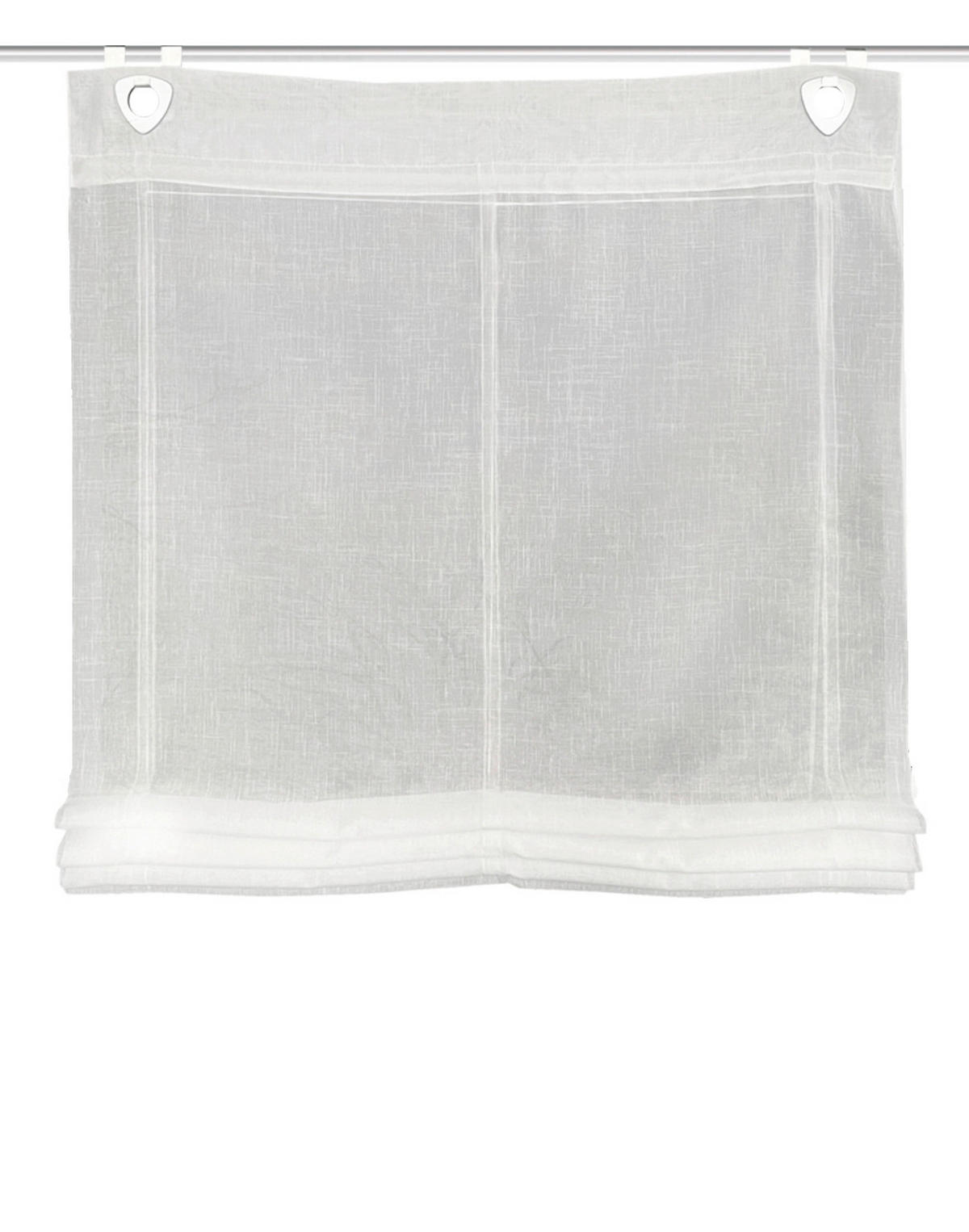 RAFFROLLO  halbtransparent  45/130 cm    - Weiß, Basics, Textil (45/130cm)