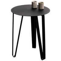 COUCHTISCH 40/40/50 cm rund Schwarz  - Schwarz, Design, Metall (40/40/50cm) - Xora