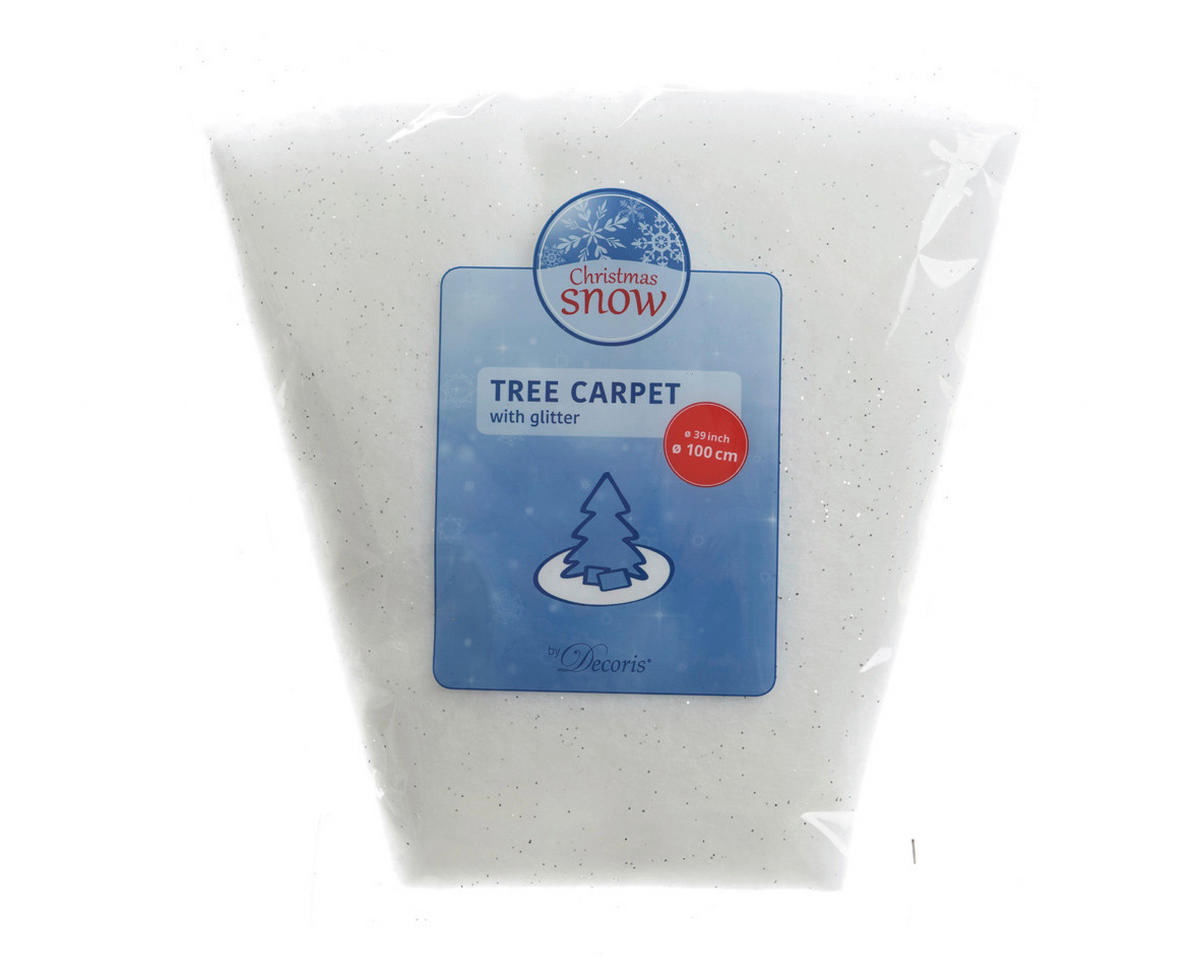 PODLOGA ZA BOŽIČNO JELKO - bela, Basics, umetna masa (100,0/100,0/2,0cm) - X-Mas
