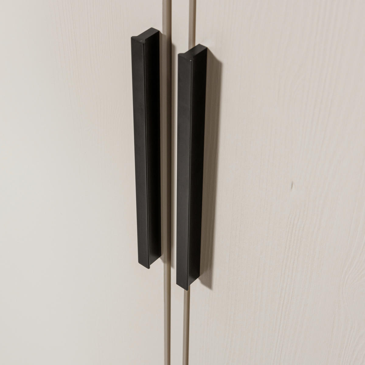 GARDEROBENSCHRANK Adam  in 100/200/53 cm  - Hellgrau/Schwarz, Design, Holz/Holzwerkstoff (100/200/53cm) - Livetastic