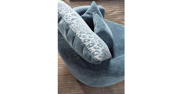 SESSEL in Flachgewebe Blau  - Blau/Multicolor, KONVENTIONELL, Textil/Metall (115/72/115cm) - Carryhome