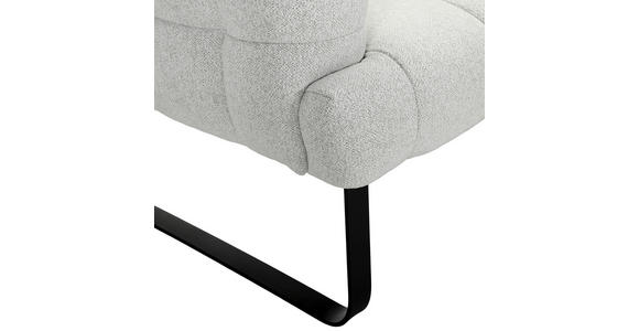 SITZBANK in Textil Beige  - Beige/Schwarz, Design, Textil/Metall (200/91/78cm) - Novel