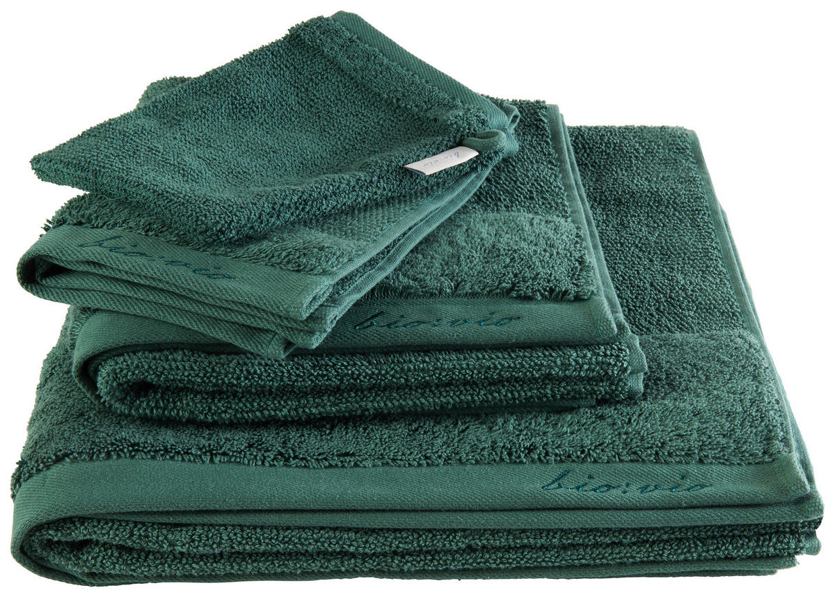 GÄSTETUCH Bonita Dunkelgrün 30/50 cm  - Dunkelgrün, Natur, Textil (30/50cm) - Bio:Vio