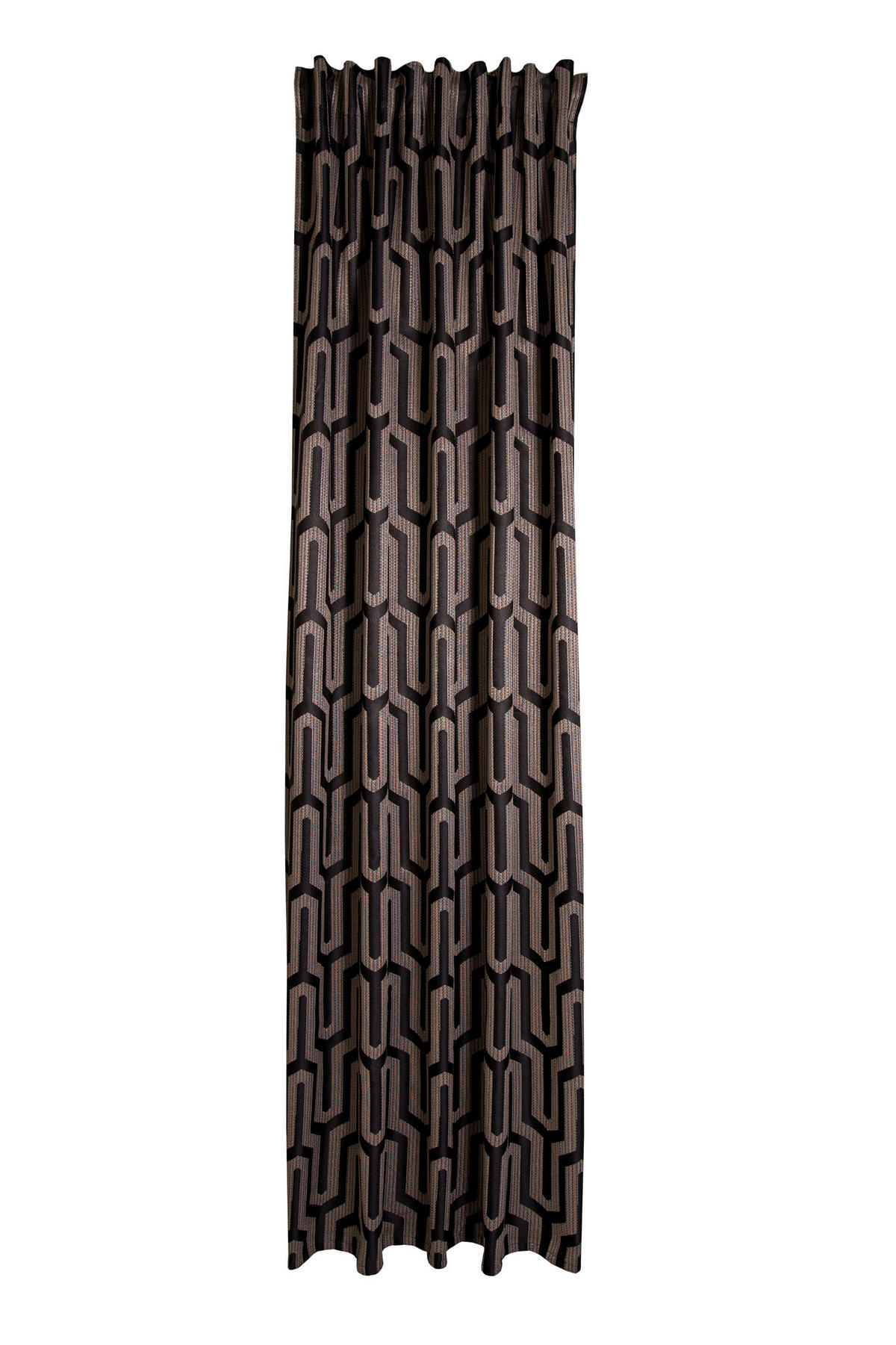 FERTIGVORHANG blickdicht  - Goldfarben/Schwarz, Basics, Textil (140/245cm)