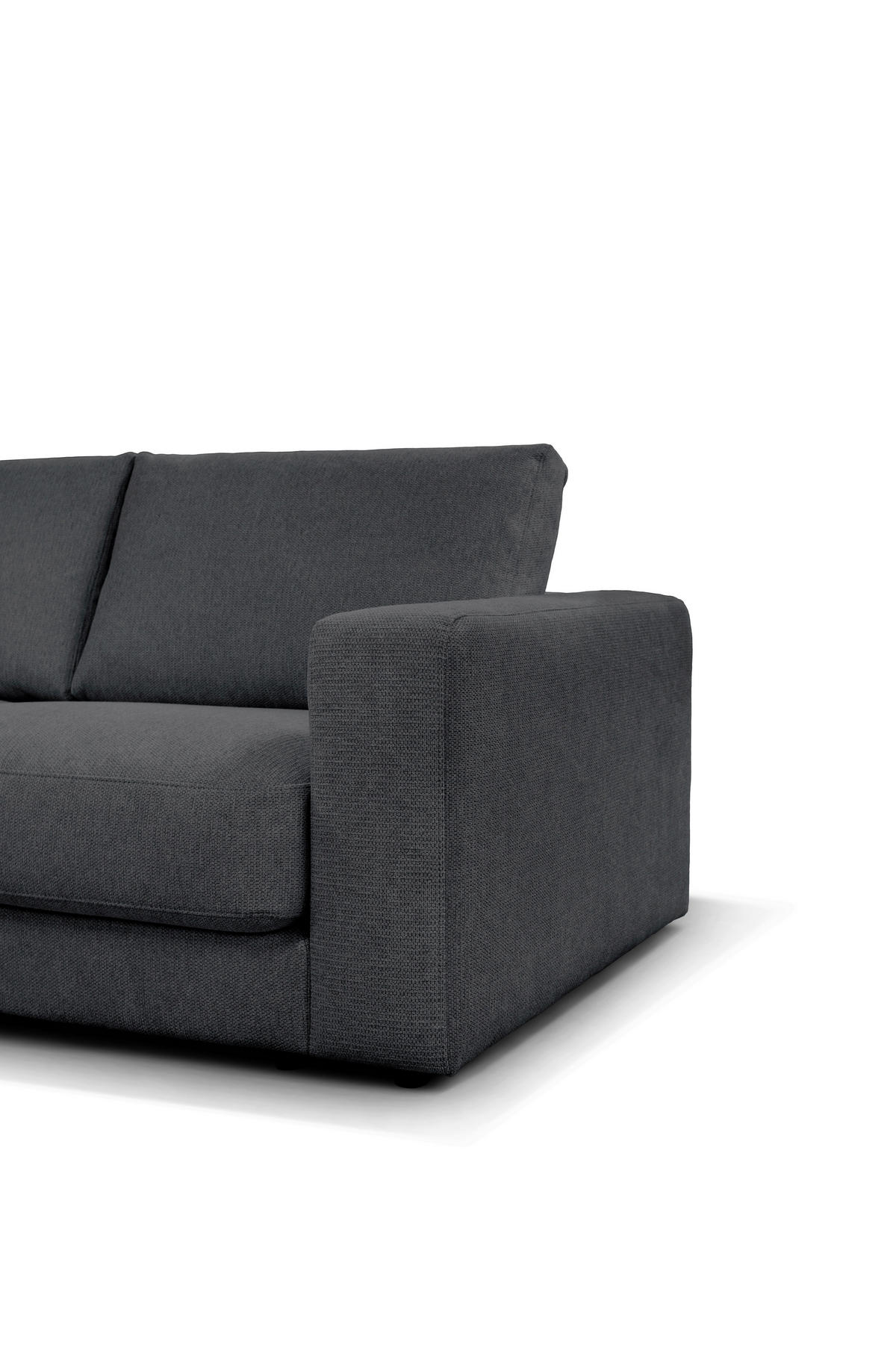 ECKSOFA VIGO Graphitfarben  - Schwarz/Graphitfarben, Design, Textil (172cm) - MID.YOU