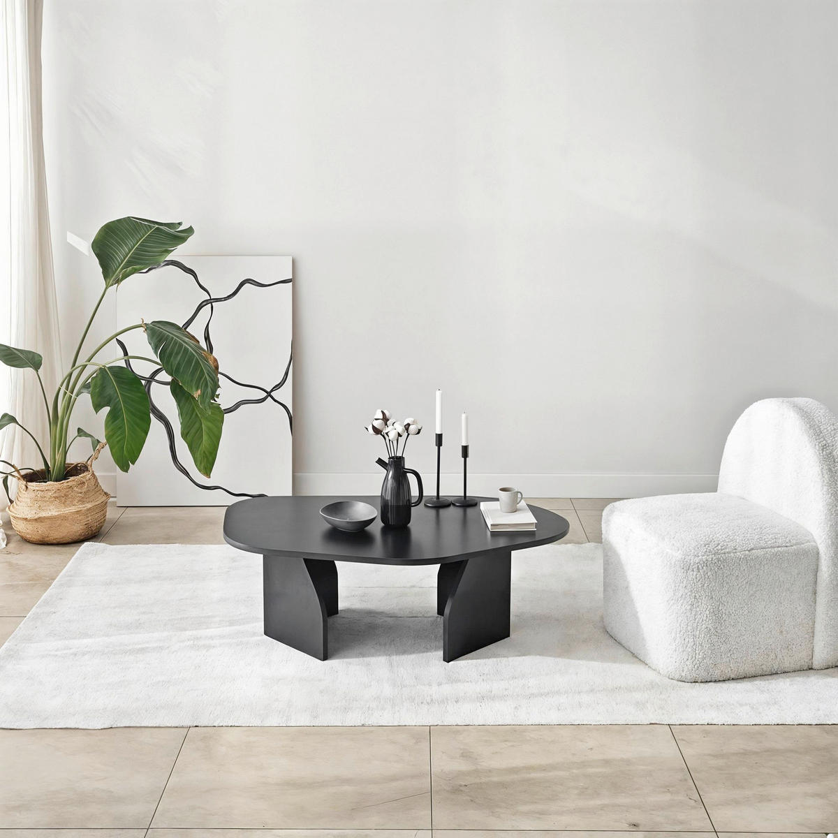 COUCHTISCH Schwarz  - Schwarz, MODERN, Holzwerkstoff (100/35/60cm) - MID.YOU