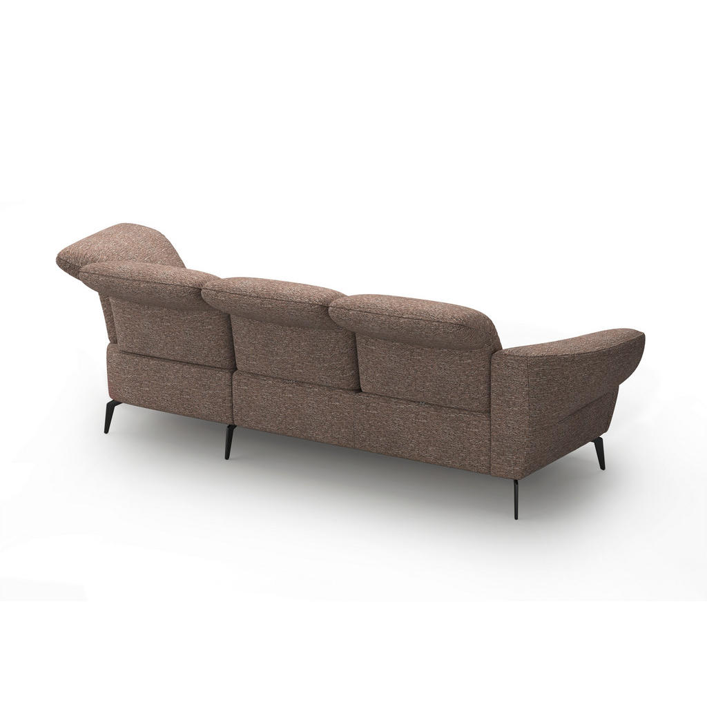 Thumbnail - Sit & More Ecksofa Dance E, Cappuccino, Textil, 5-Sitzer, Ottomane rechts, L-Form, 313x208 cm, Goldenes M, Oeko-Tex® Sta...