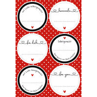 AUFKLEBER  - Rot, Basics, Papier (11,5/17cm)