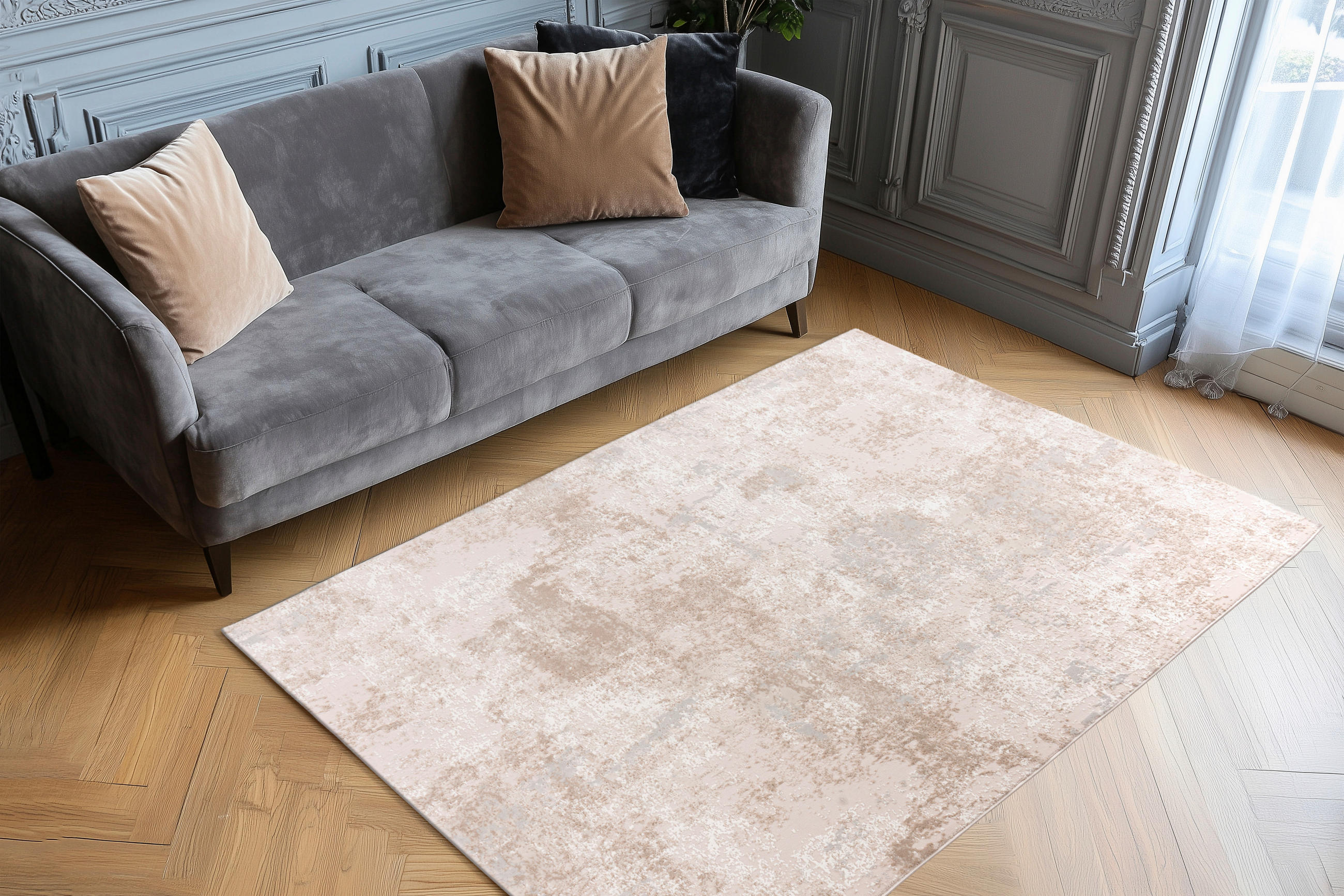 TKANI TEPIH  bež     - bež, Osnovno, tekstil (80/150cm)