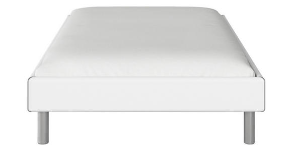 BETT 120/200 cm in Weiß - Alufarben/Weiß, Design, Metall (120/200cm) - Carryhome