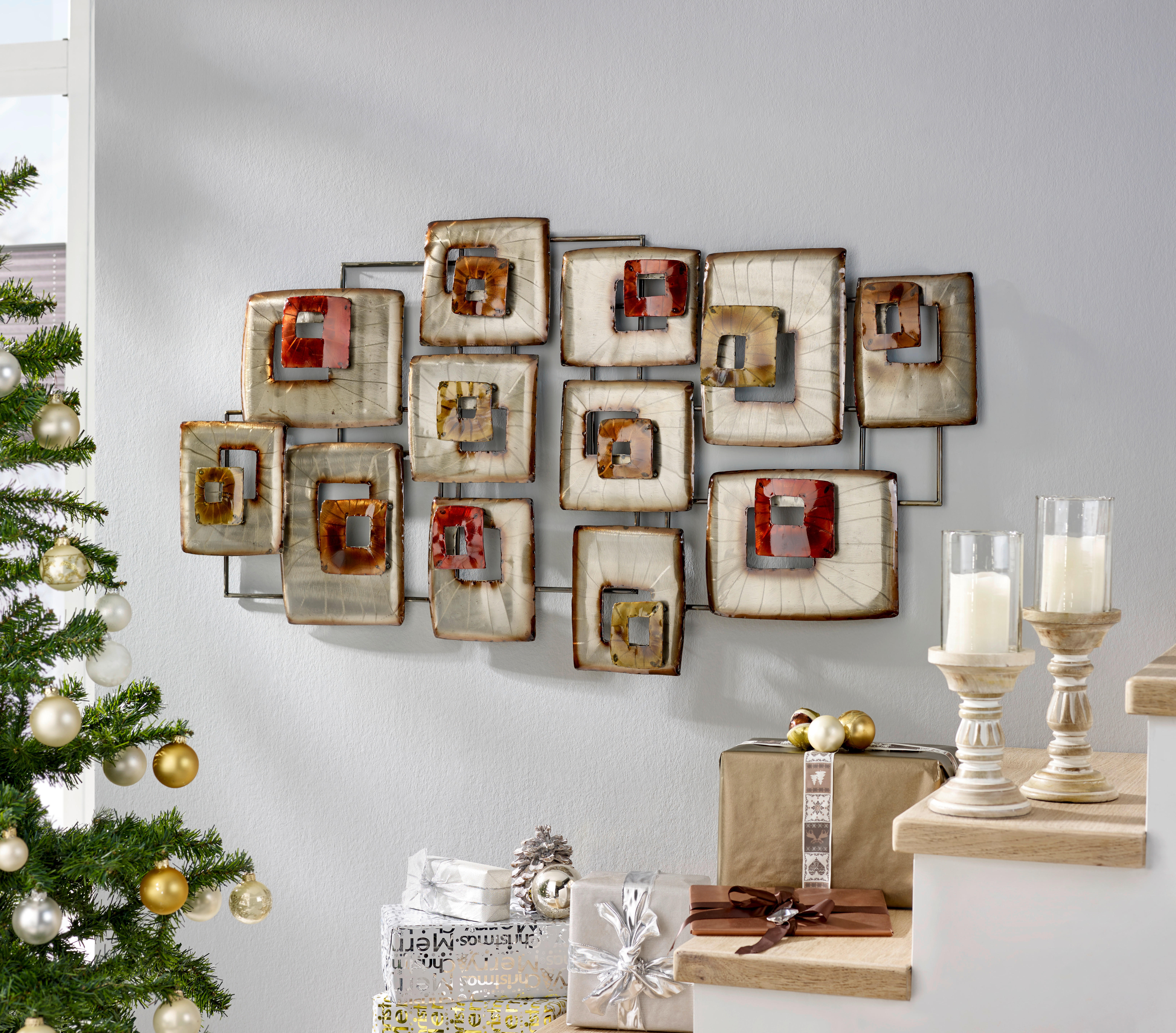 NÁSTENNÁ DEKORÁCIA 135,5/7,5/72 cm - žltá/zlatá, Trend, kov (135,5/7,5/72cm) - Ambia Home