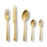 BESTECKSET Avelino 30-teilig Edelstahl  für 6 Personen  - Goldfarben, Basics, Metall - Echtwerk