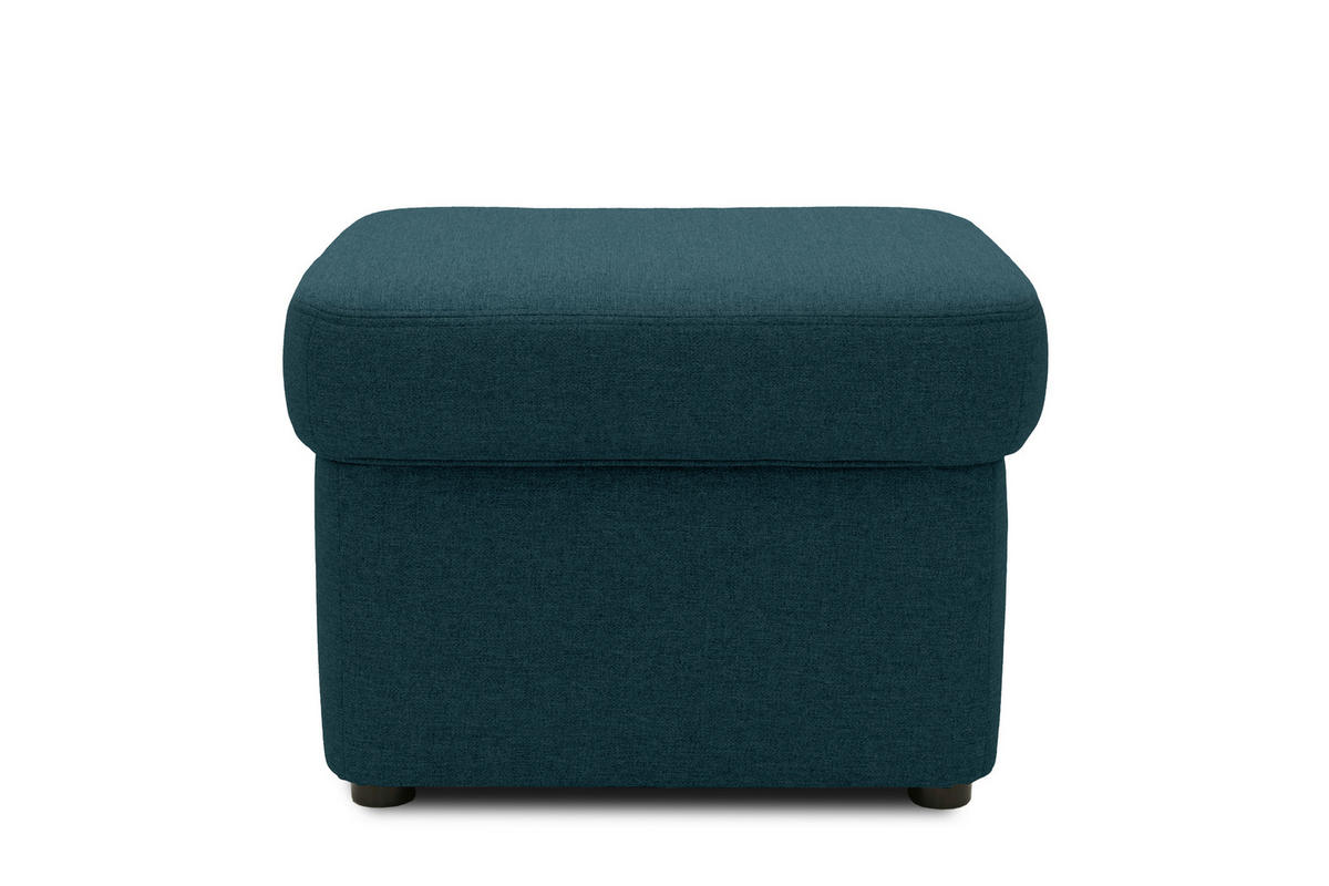 HOCKER in Textil Dunkelblau  - Schwarz/Dunkelblau, KONVENTIONELL, Kunststoff/Textil (61/40/61cm) - MID.YOU