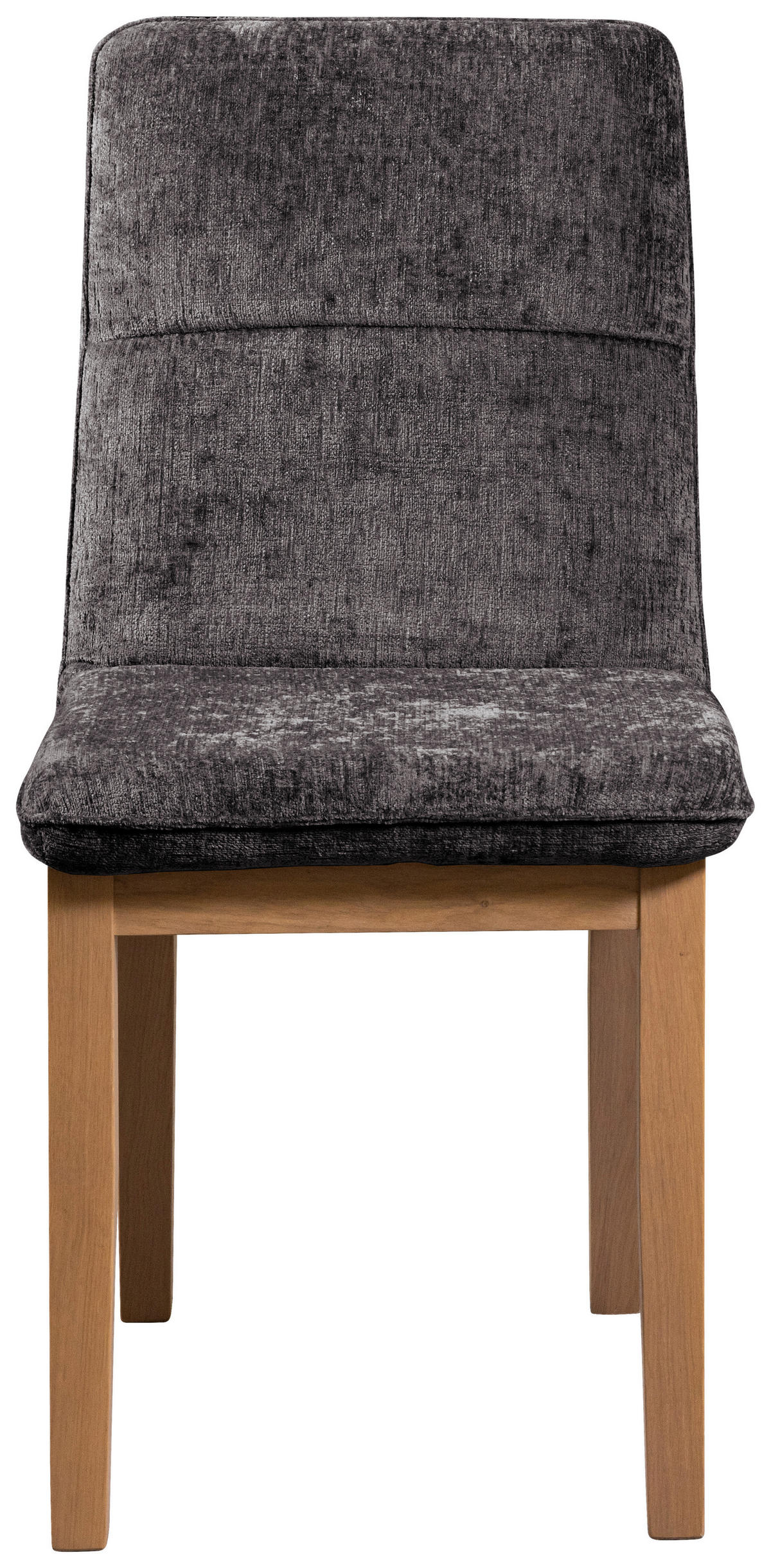 STUHL Webstoff Grau Eiche vollmassiv  - Eichefarben/Grau, KONVENTIONELL, Holz/Textil (47/91/44cm) - James Wood