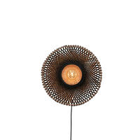 WANDLEUCHTE - Schwarz/Naturfarben, Trend (44/12/44cm) - Good & Mojo