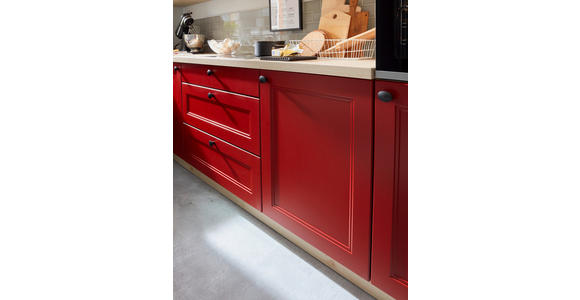 EINBAUKÜCHE - Rot, Design, Holzwerkstoff - Dieter Knoll