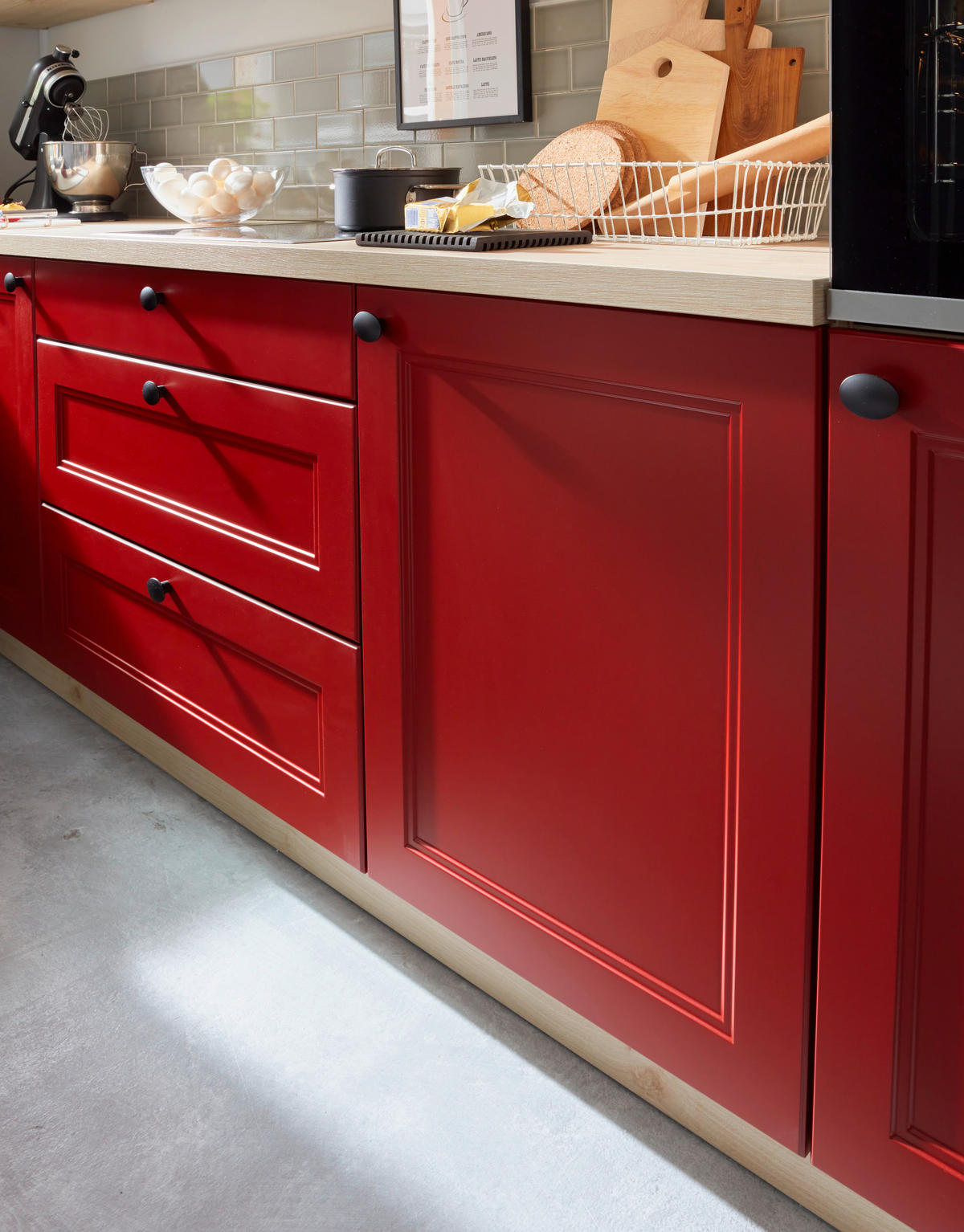 EINBAUKÜCHE   - Rot, Design, Holzwerkstoff - Dieter Knoll