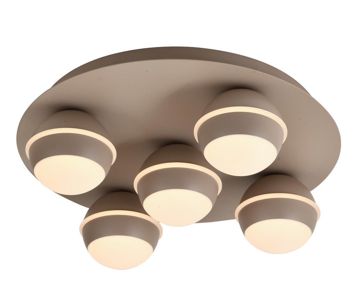LED-DECKENLEUCHTE Biarritz 40/40/14 cm  - Sandfarben, Design, Kunststoff/Metall (40/40/14cm)
