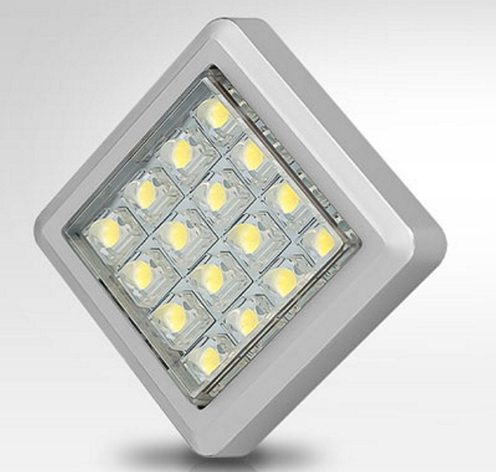 EINLEGEBODENBELEUCHTUNGS-SET - Alufarben, MODERN, Kunststoff (5,2/1,1/5,2cm) - Livetastic