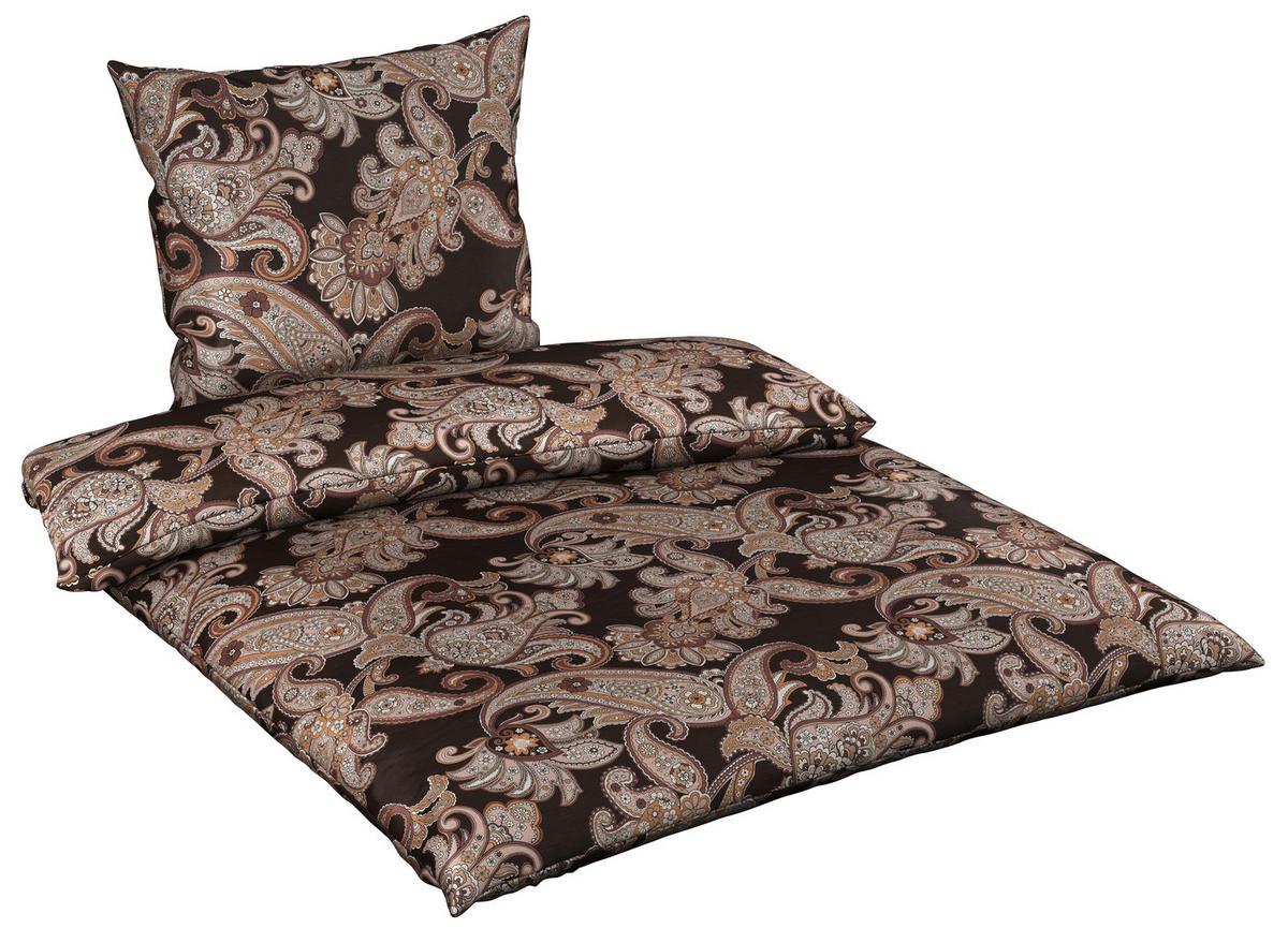 BETTWÄSCHE Satin 135/200 cm  - Braun, Textil (135/200cm) - Novel
