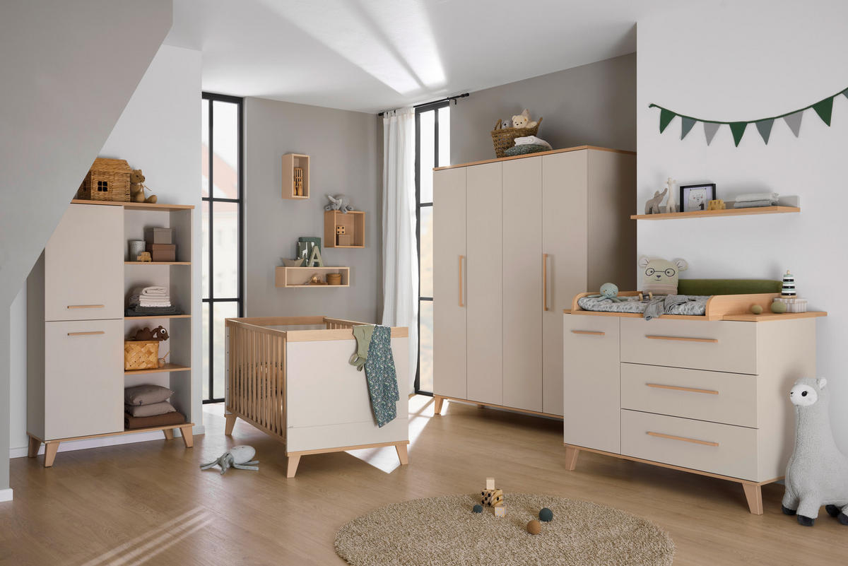 WICKELKOMMODE MALIO 123,5/94,9/55,6 cm  - Kirschbaumfarben/Beige, Basics, Holzwerkstoff (123,5/94,9/55,6cm) - Paidi
