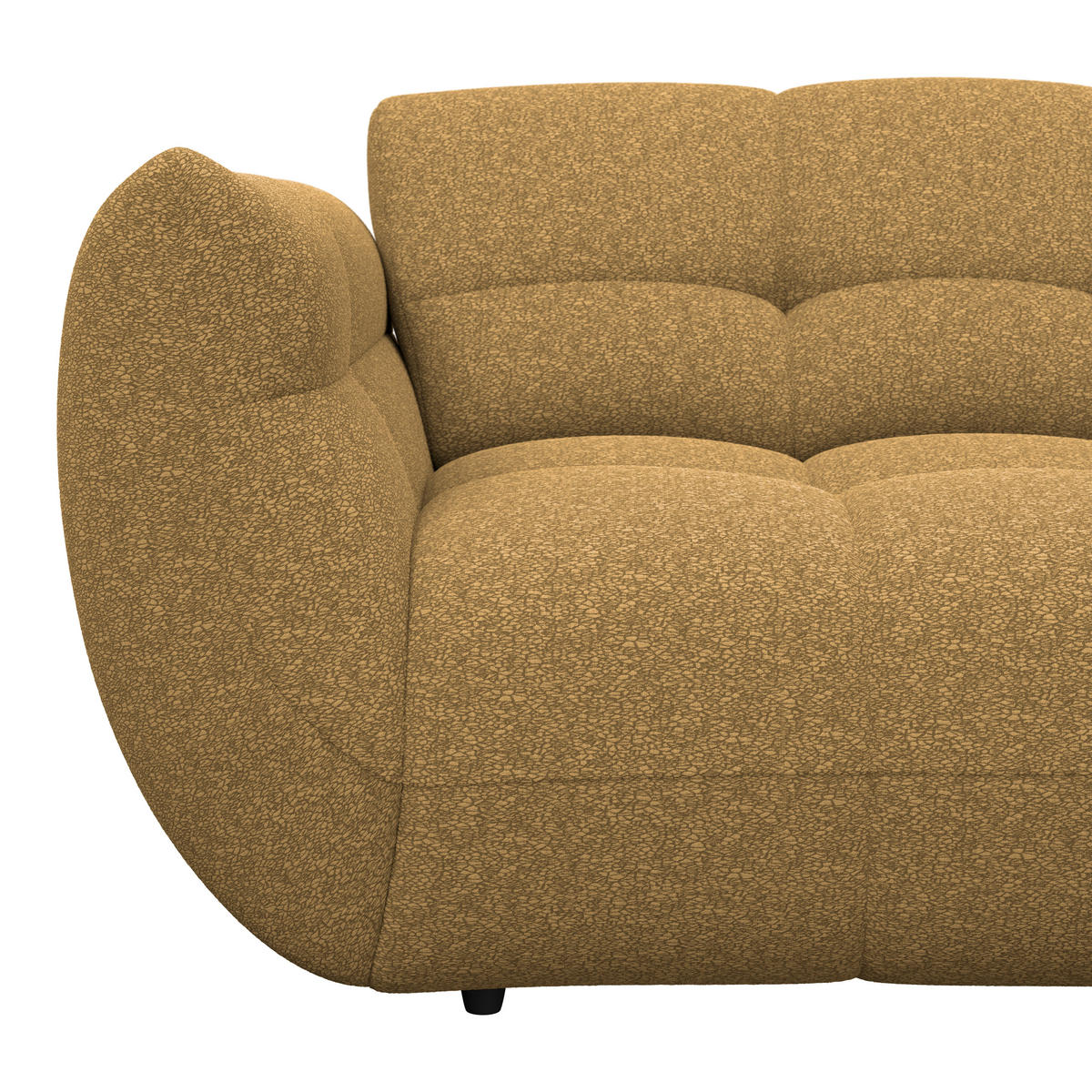 ECKSOFA Chenille Goldfarben  - Goldfarben/Schwarz, Trend, Kunststoff/Textil (280/178cm) - MID.YOU