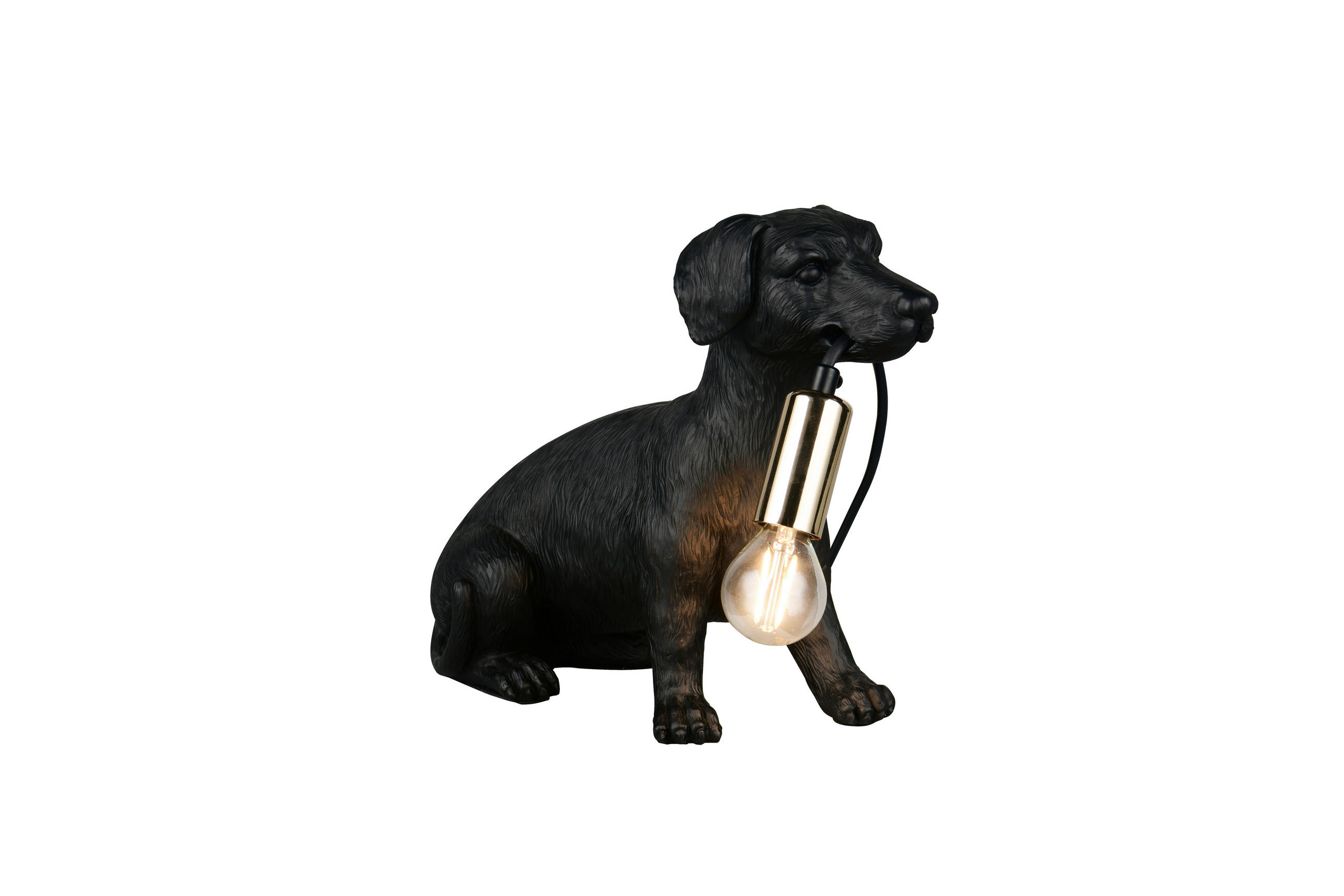 TISCHLEUCHTE 28,0/12,5/23,5 cm   - Goldfarben/Schwarz, LIFESTYLE, Kunststoff/Metall (28,0/12,5/23,5cm)
