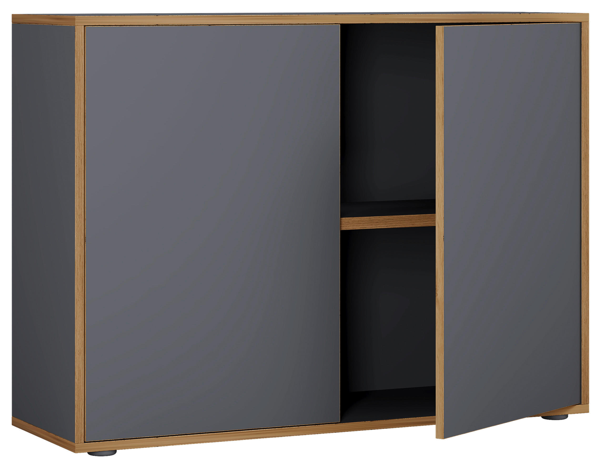 AKTENSCHRANK 100/74/33 cm  - Honigeiche/Anthrazit, Design, Holzwerkstoff (100/74/33cm) - MID.YOU